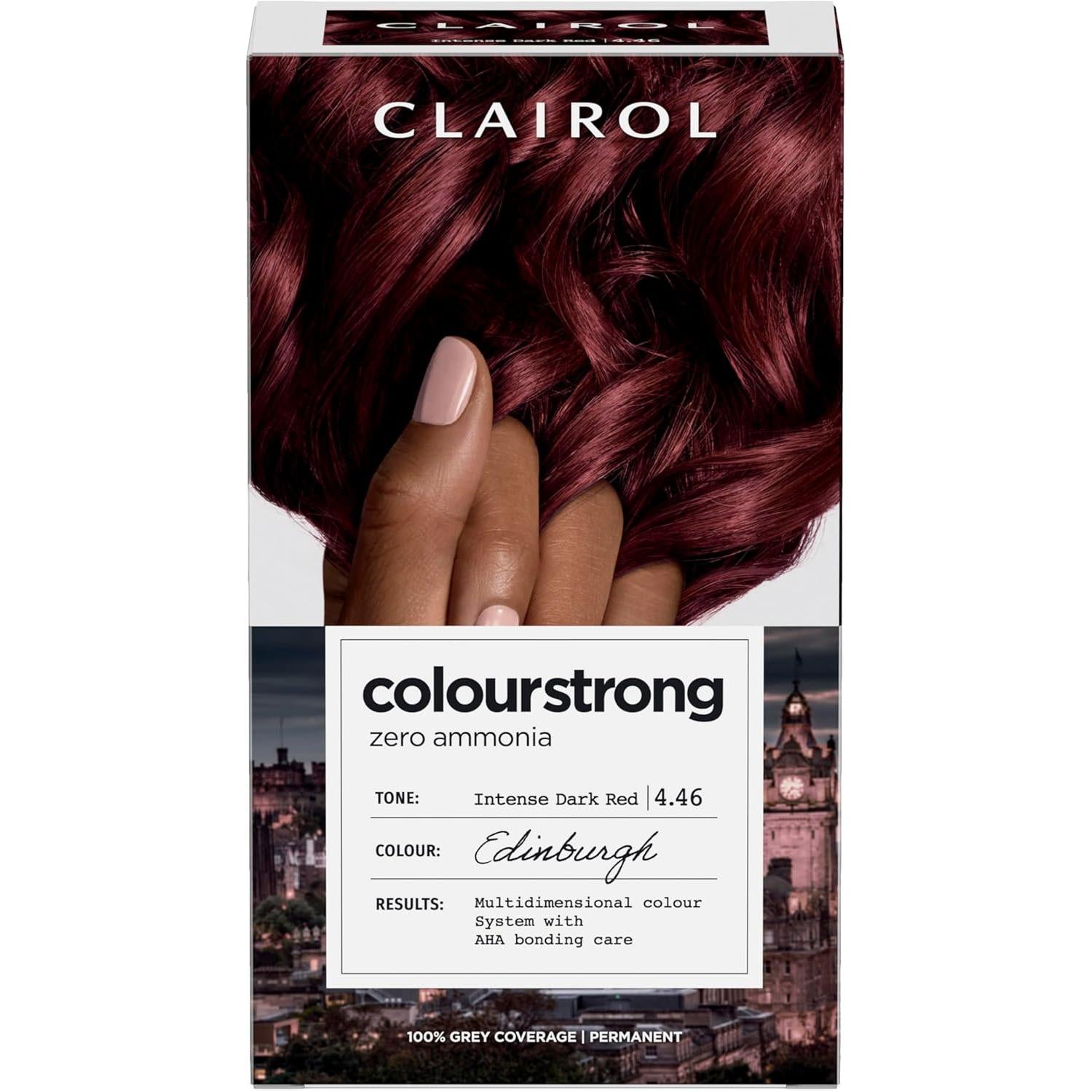 Clairol Colour Strong Permanent Hair Dye - 4.46 Intense Dark Red