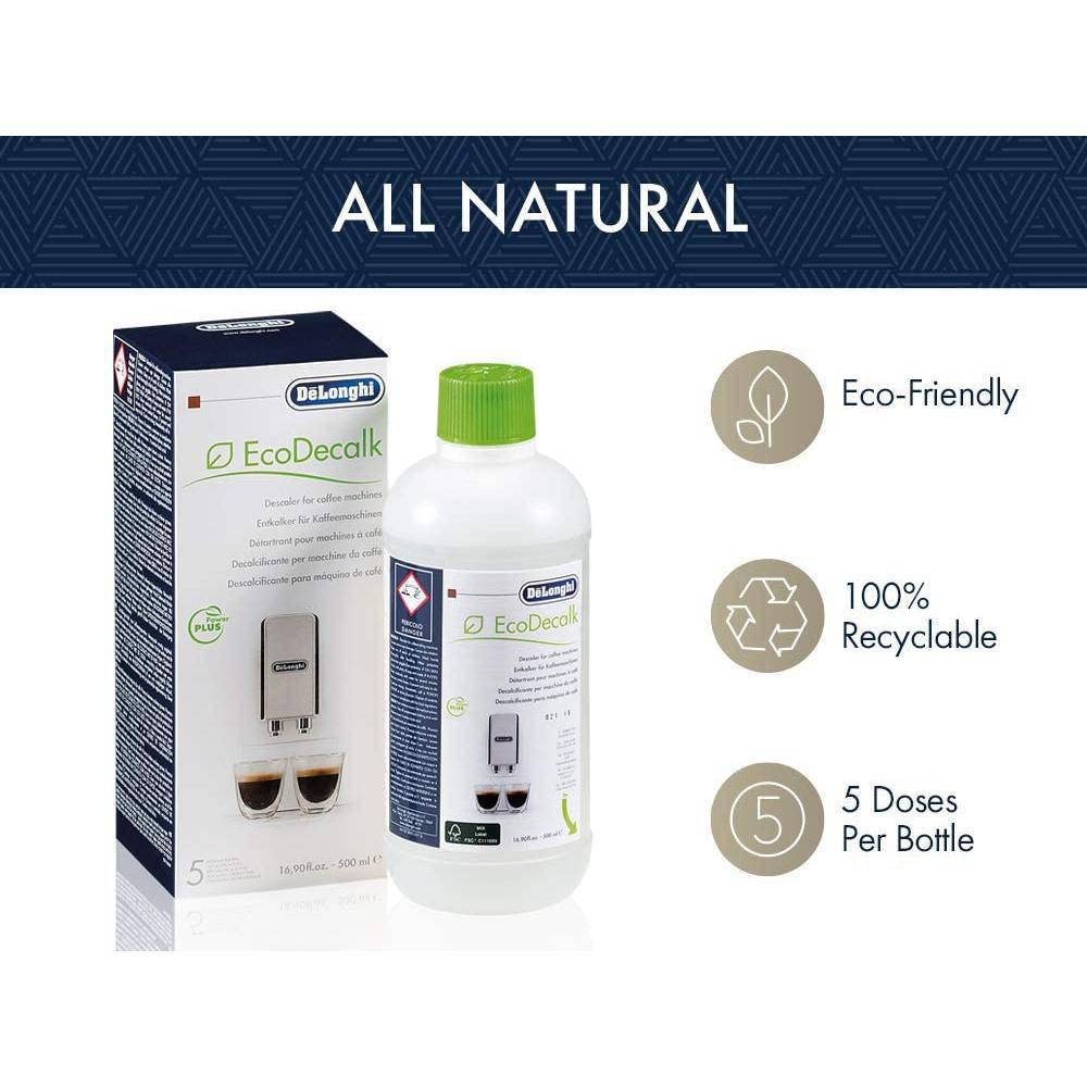 De'Longhi EcoDecalk Descaling Solution DLSC500 For All Coffee Machin
