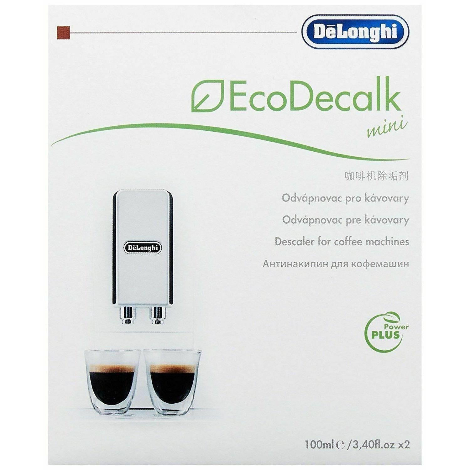 De'Longhi Mini EcoDecalk Descaling Solution - For Coffee Machines, 100ml, 2 Pack - Healthxpress.ie