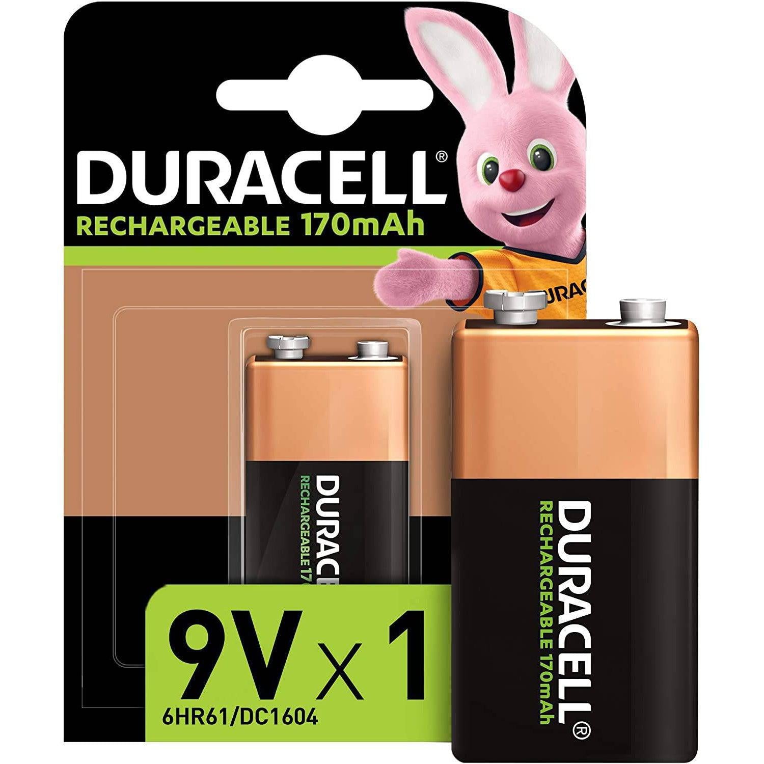 Duracell Rechargeable 9V 170 mAh Battery, Pack of 1 - Healthxpress.ie