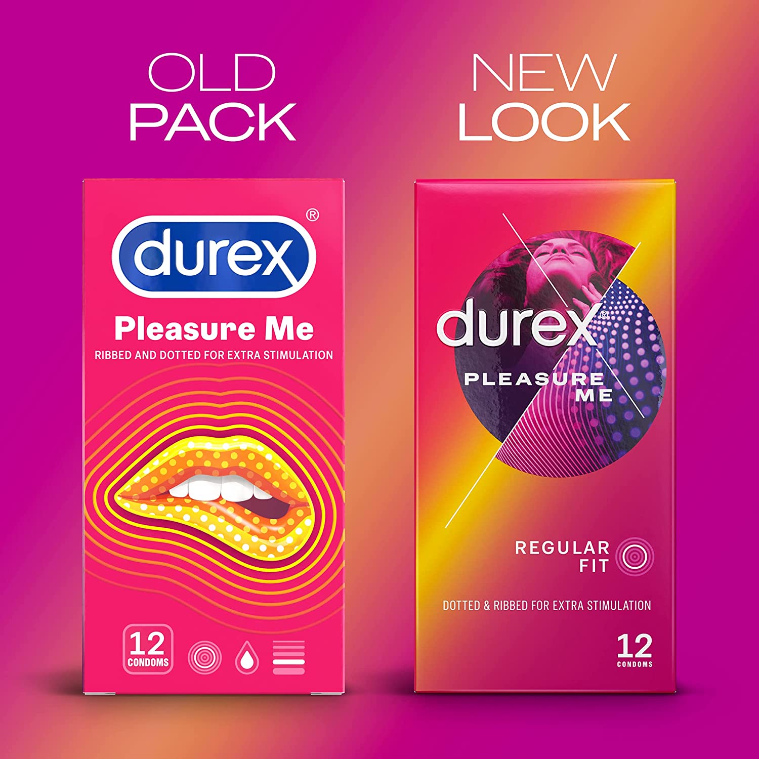 Durex Pleasure Me Condoms, Pack of 12