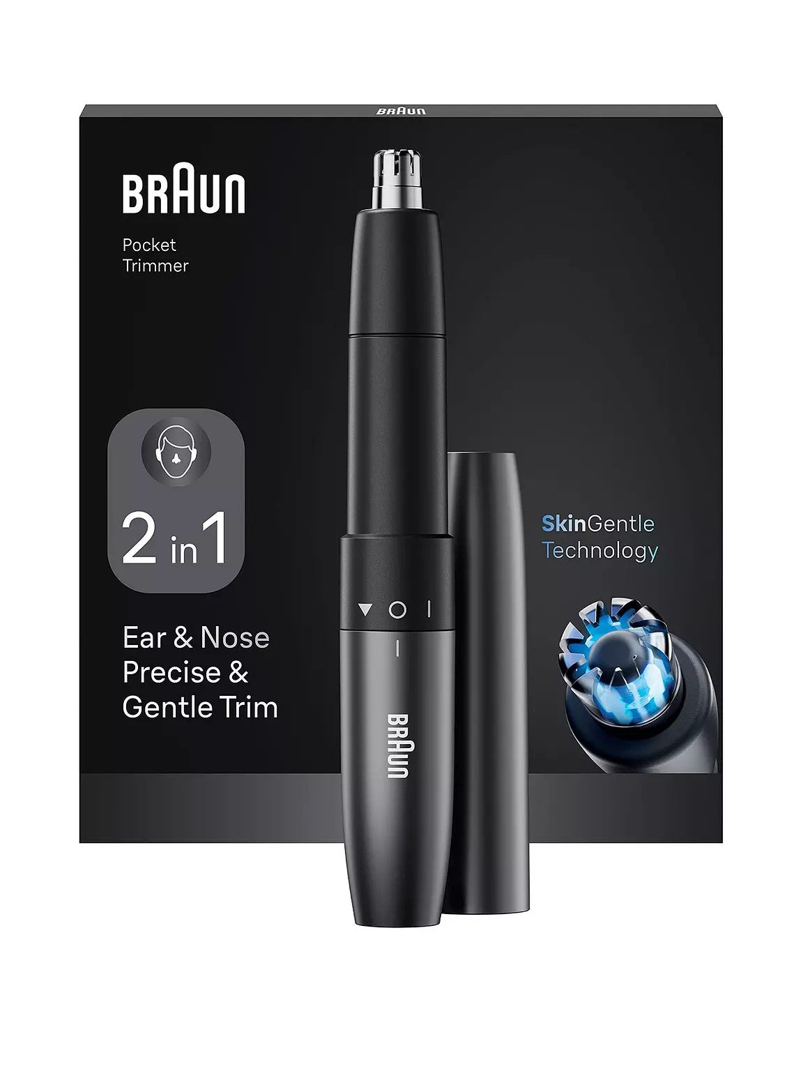 Braun Ear and Nose Trimmer EN20 - Safe & Accurate Hair Removal - Fully Washable