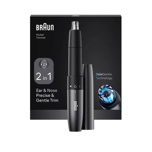 Braun Ear and Nose Trimmer EN20 - Safe & Accurate Hair Removal - Fully Washable