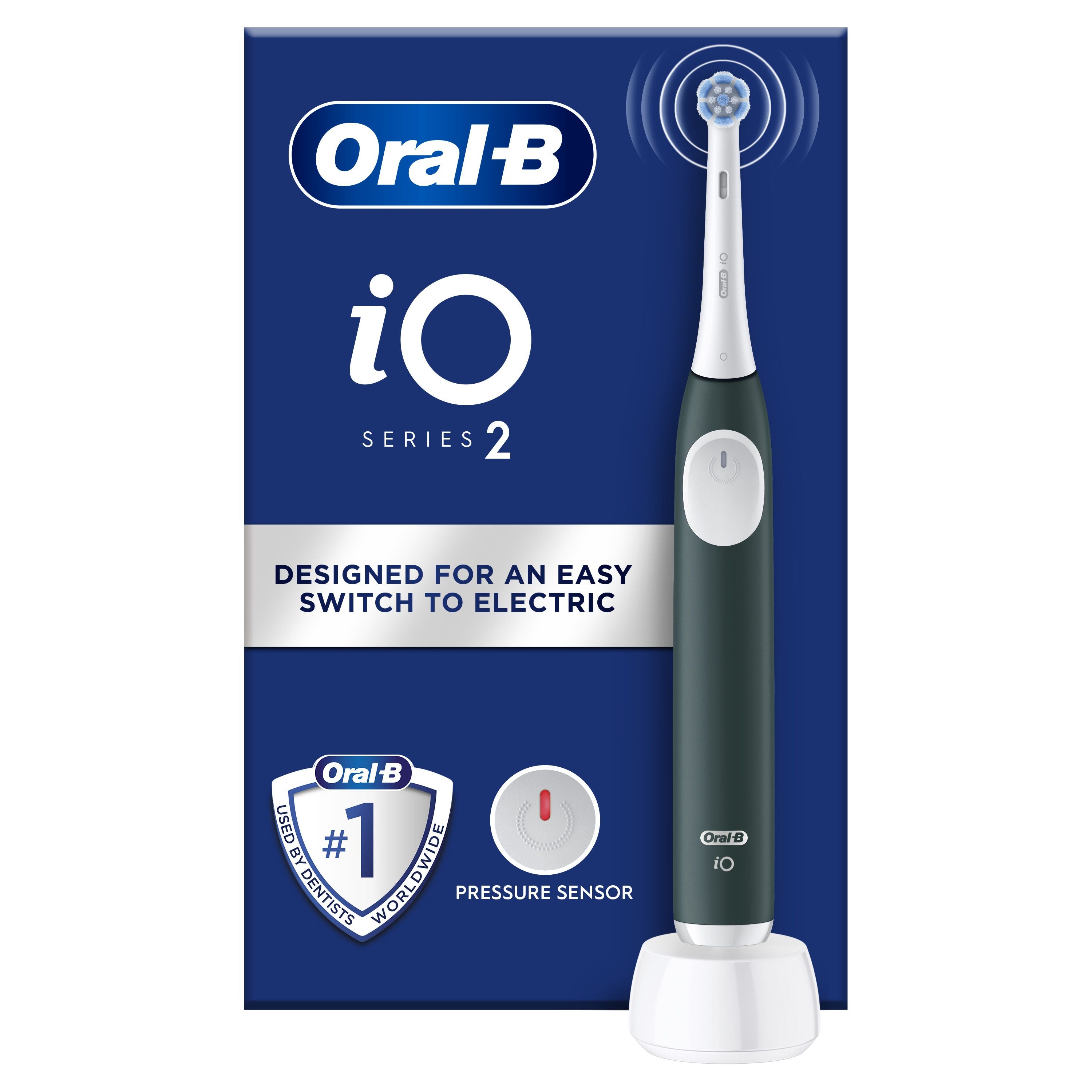 Oral-B iO2 Forest Green Electric Toothbrush, 1 Toothbrush