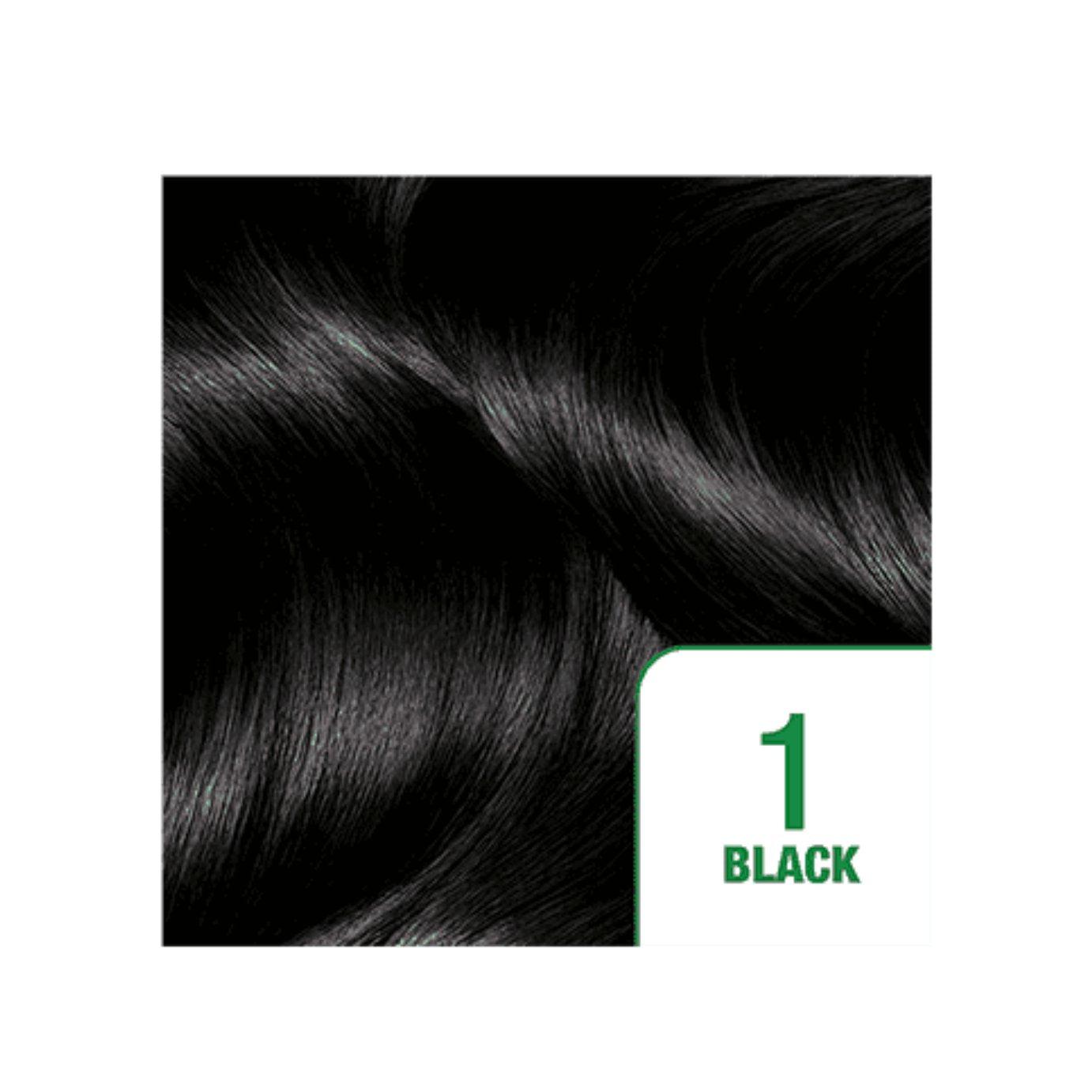 Garnier Nutrisse Permanent Hair Dye - 100% Grey Hair Coverage - Black 1 - Healthxpress.ie