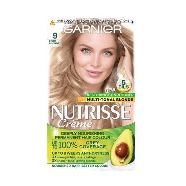 Garnier Nutrisse Permanent Hair Dye 100% Grey Hair Coverage Light