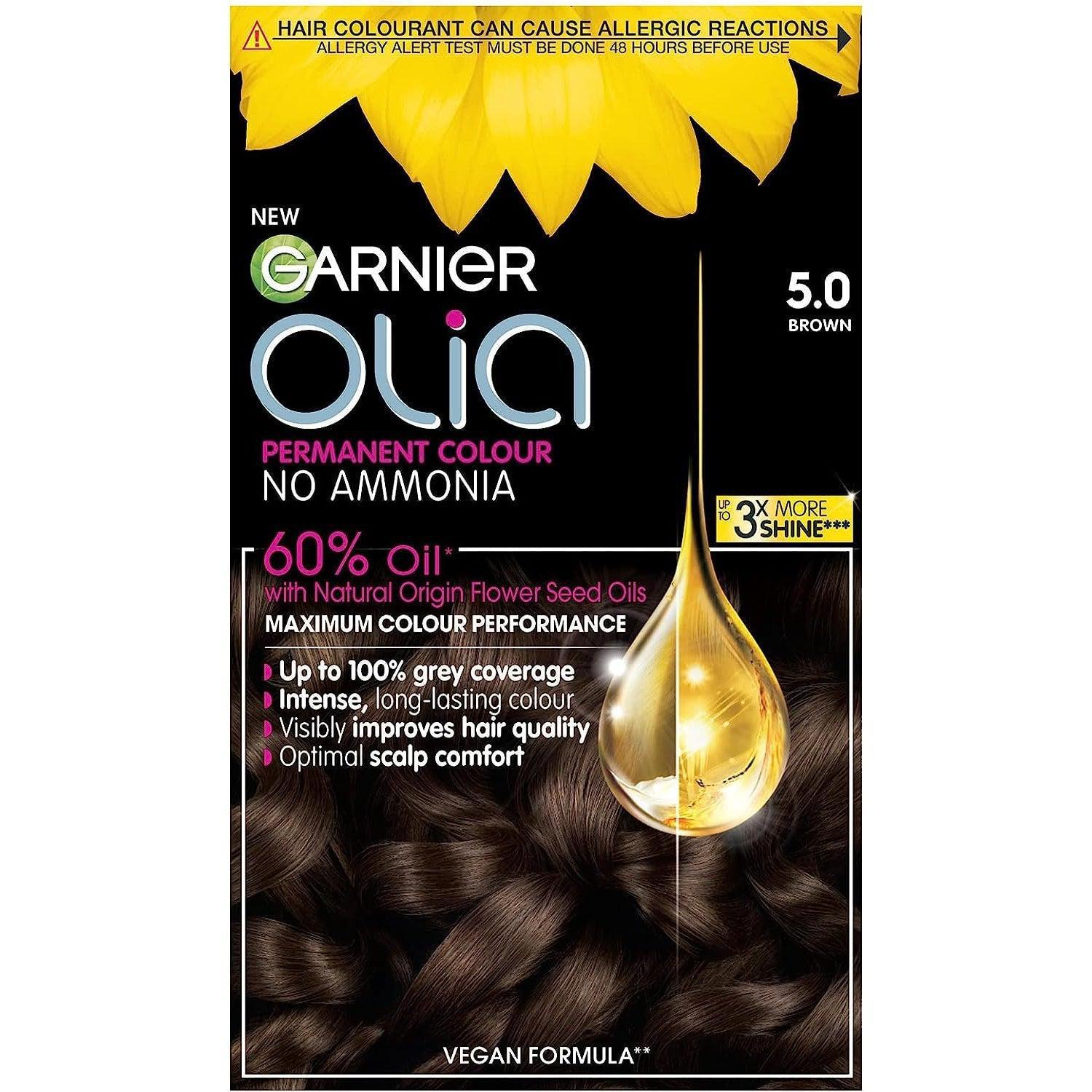 Garnier Olia 5.0 Brown Permanent Hair Dye - Healthxpress.ie