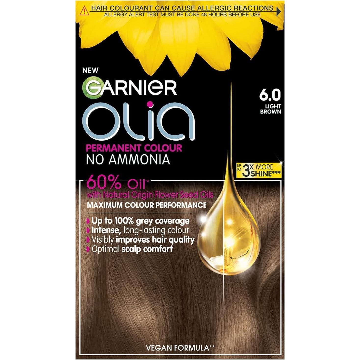 Garnier Olia 6.0 Light Brown Permanent Hair Dye - Healthxpress.ie