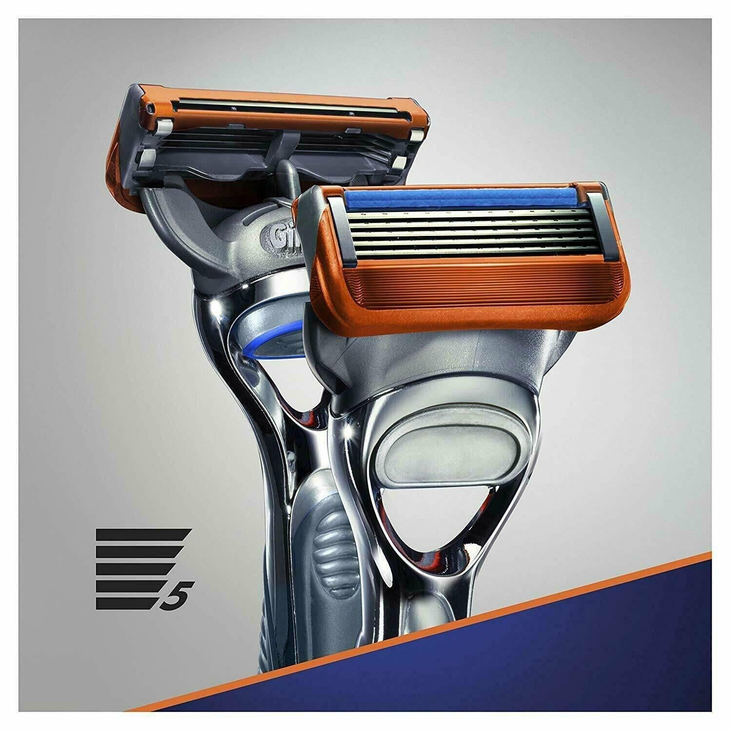 Gillette Fusion5 Razor Starter Pack with 4 Blades - Five-Blade Shave Technology - Healthxpress.ie