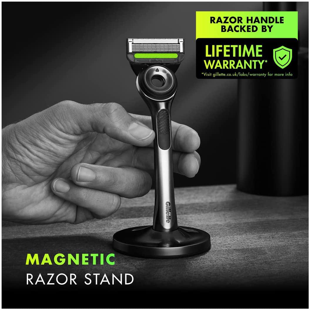 Gillette Labs Men's Razor + 1 Razor Blade Refill, with Exfoliating Bar, Includes Premium Magnetic Stand - Healthxpress.ie