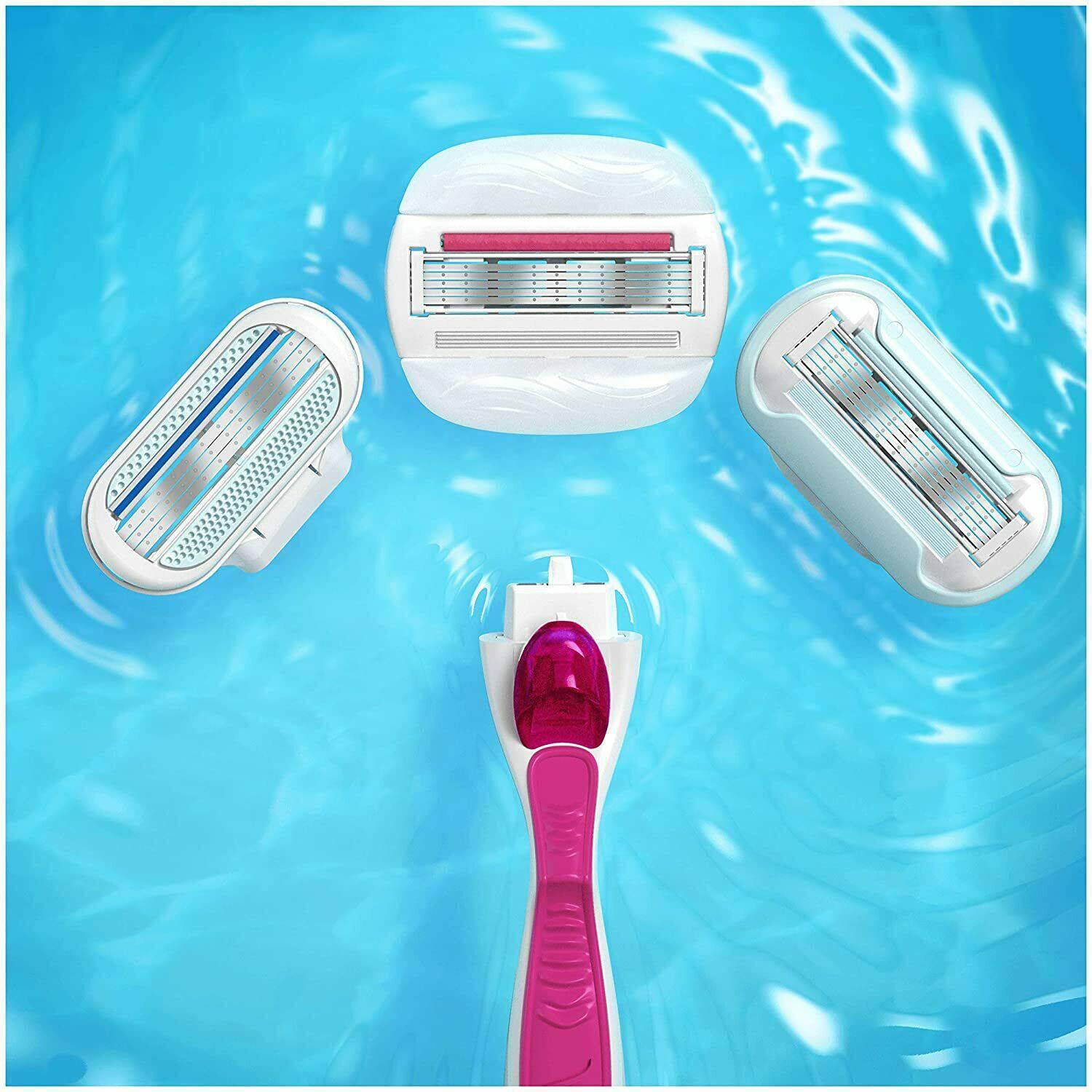 Gillette Venus Comfortglide Sugarberry with Olay 2-in-1 Women's Razor Blades, 6 Pack with Shaving Gel Bars - Healthxpress.ie