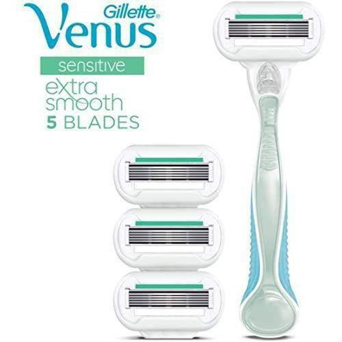 Gillette Venus Extra Smooth Sensitive Starter Pack - 5 Diamond Coated Blades - Healthxpress.ie