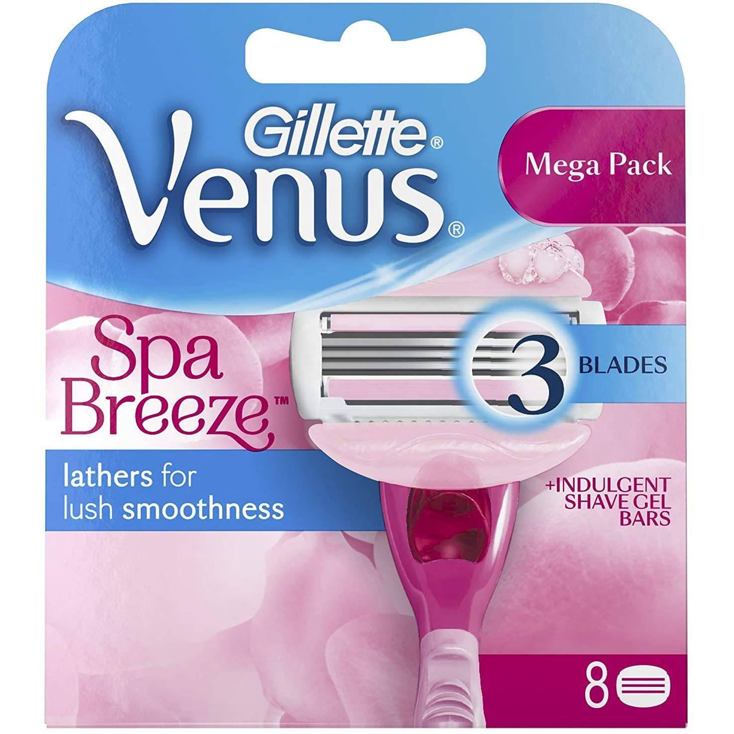 Gillette Venus Spa Breeze Comfortglide Razor Blades - 8 Pack - Healthxpress.ie