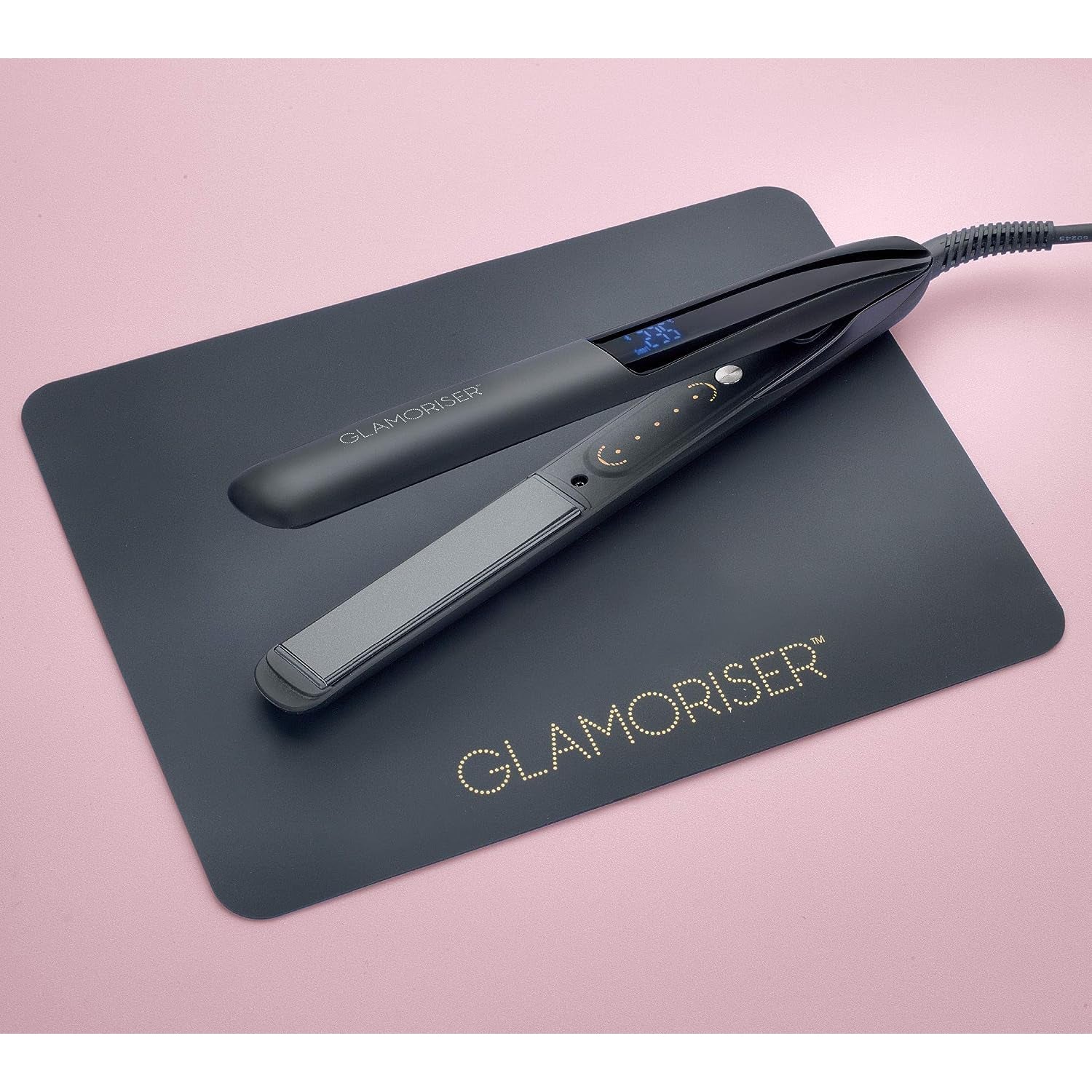 Glamoriser Smart Straightener with Black Diamond Oil Infused Ceramic Plates for Improved Conditioning & Shine