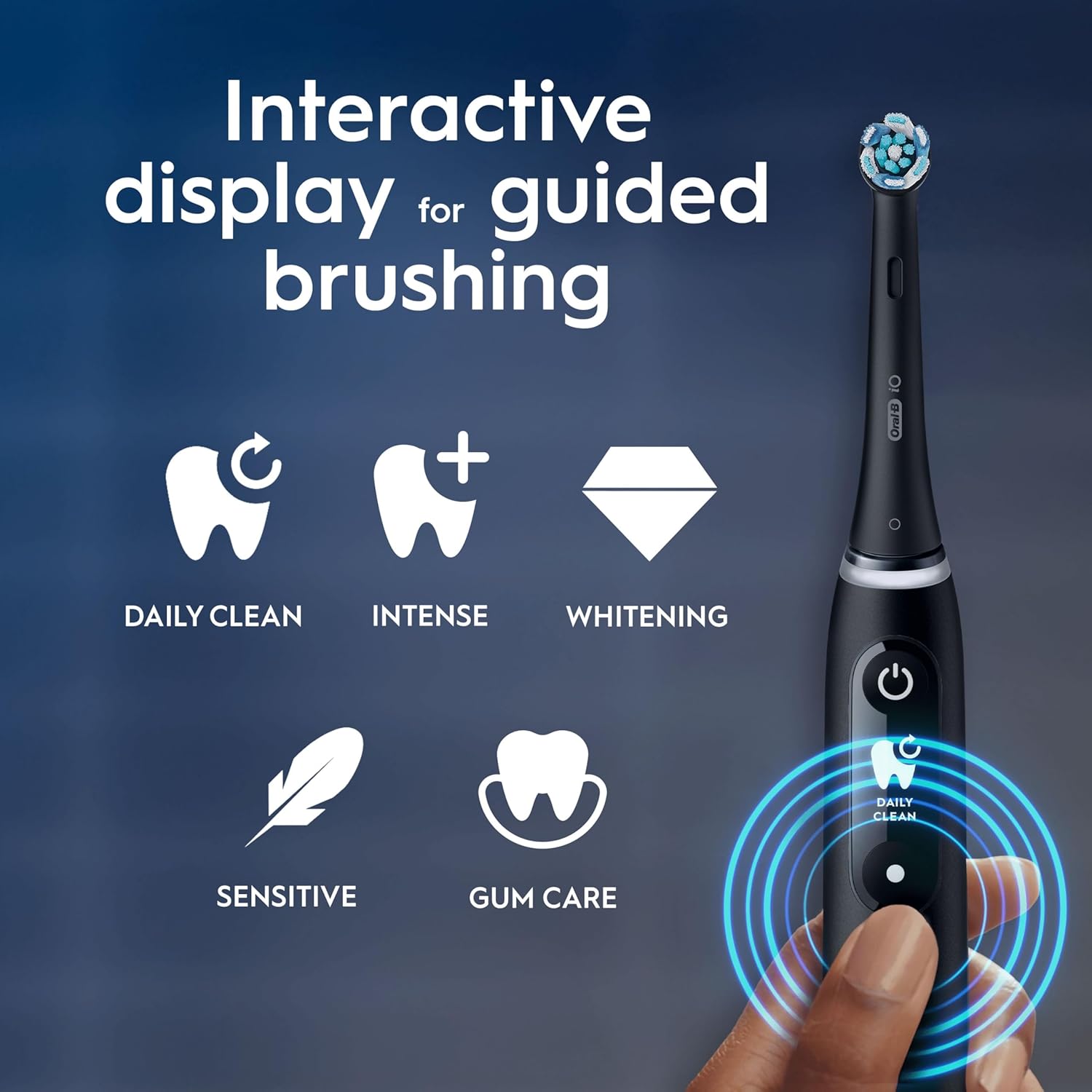 Oral-B iO6 Electric Toothbrush with Revolutionary Magnetic Technology and Micro Vibrations - Black Lava Special Edition