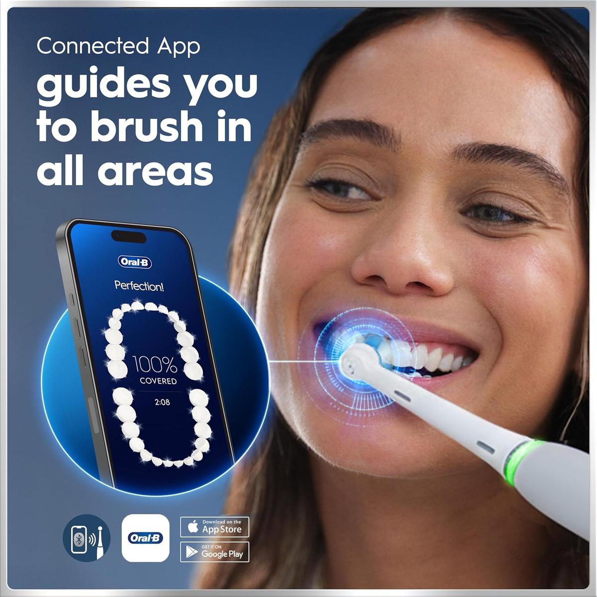 Oral-B iO6 Electric Toothbrush with Connected Coach and Revolutionary Magnetic Technology and Micro Vibrations - Grey Opal