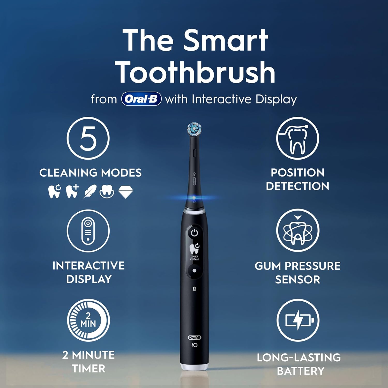 Oral-B iO6 Electric Toothbrush with Revolutionary Magnetic Technology and Micro Vibrations - Black Lava Special Edition