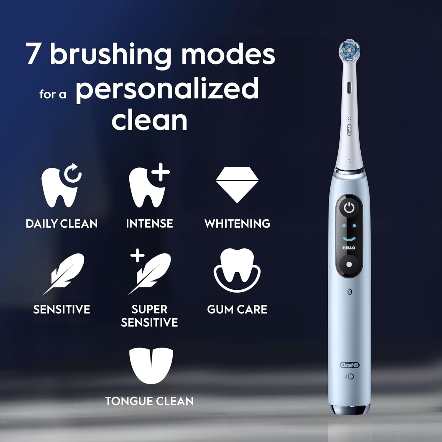 Oral-B iO9 2 x Electric Toothbrushes , Oral B Electric Toothbrushes, Gifts For Women / Men, 2 Toothbrush Heads & Charging Travel Case, 7 Modes with Teeth Whitening, 2 Pin UK Plug, Black