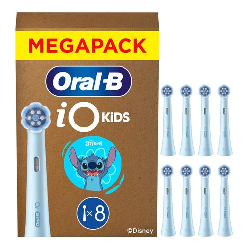 Oral-B iO Kids Marvel Stitch 8pk Electric Toothbrush Head for Age 6+, Gentle on Wobbly Teeth and Gums for Cleaner Teeth