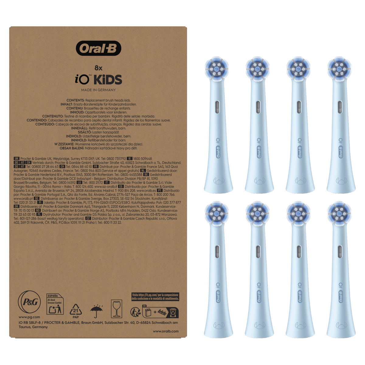 Oral-B iO Kids Marvel Stitch 8pk Electric Toothbrush Head for Age 6+, Gentle on Wobbly Teeth and Gums for Cleaner Teeth