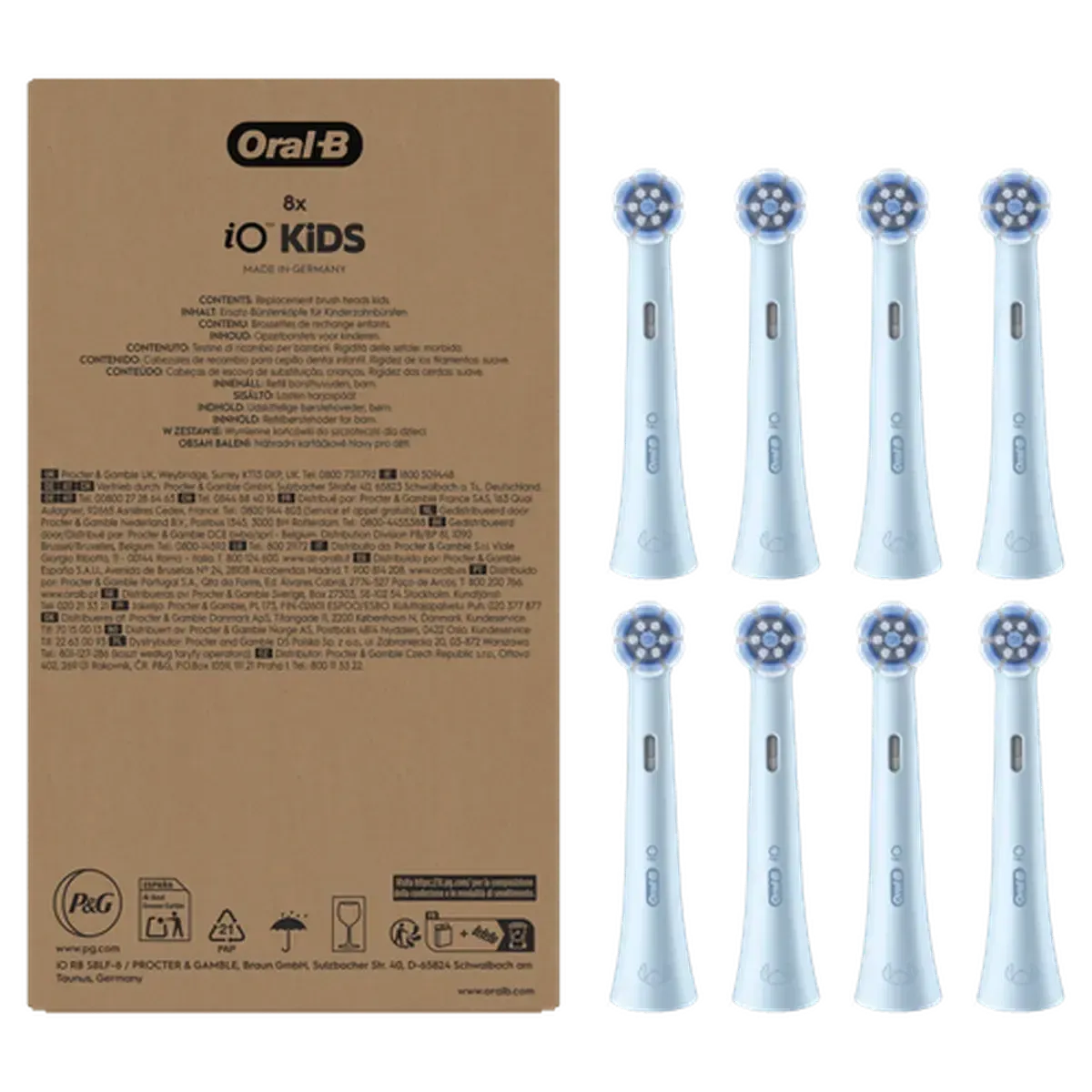 Oral-B iO Kids Marvel Stitch 8pk Electric Toothbrush Head for Age 6+, Gentle on Wobbly Teeth and Gums for Cleaner Teeth