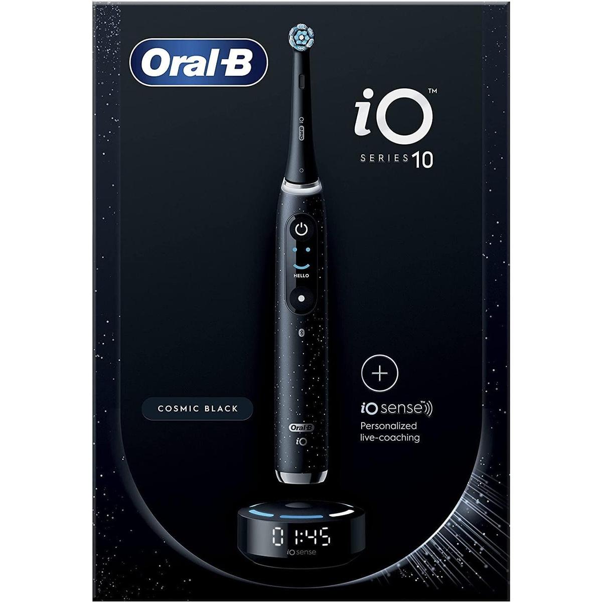Braun Oral-B iO Series 10 Electric Rechargeable Toothbrush - Cosmic Black - Healthxpress.ie