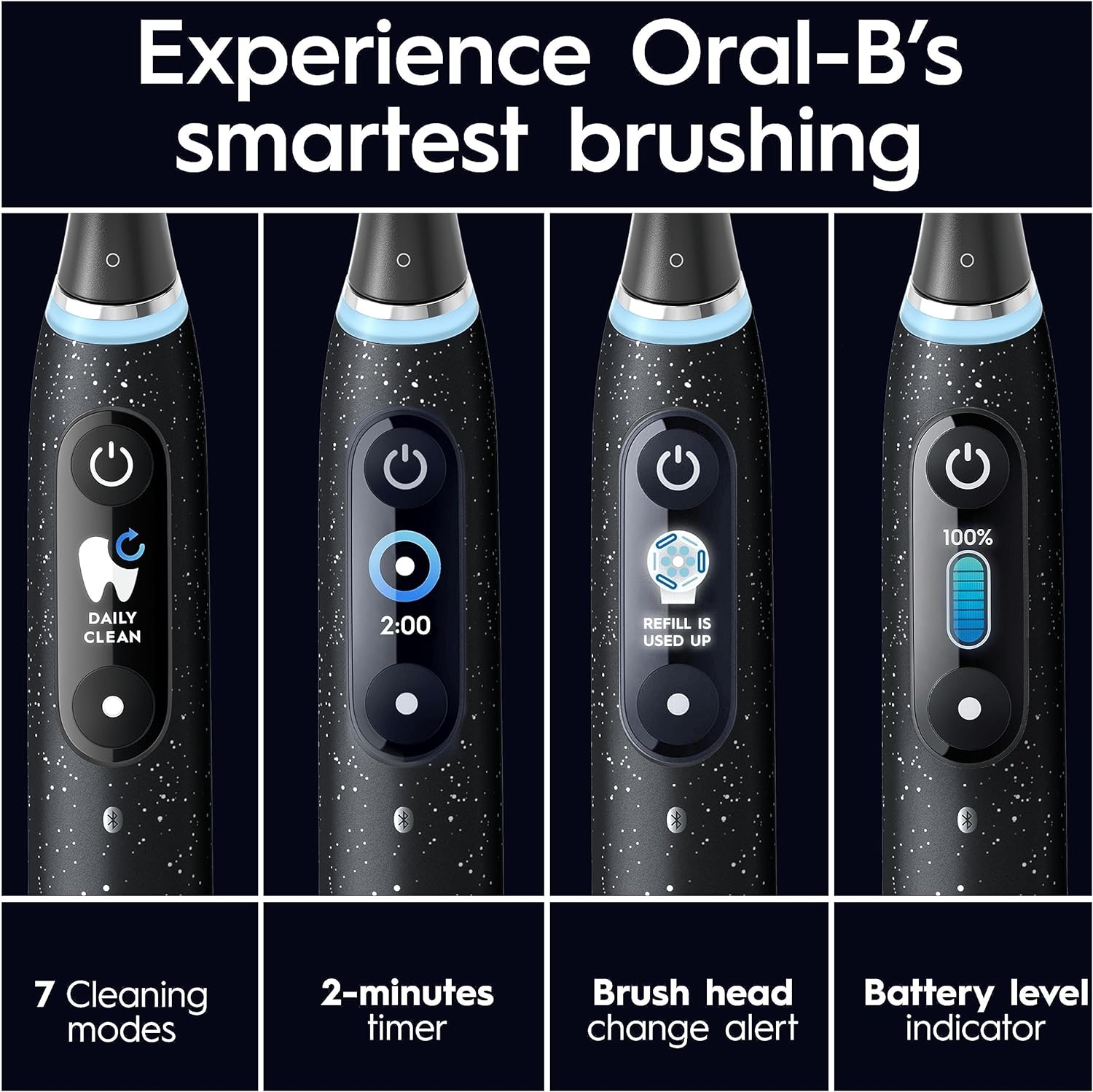 Braun Oral-B iO Series 10 Electric Rechargeable Toothbrush - Cosmic Black