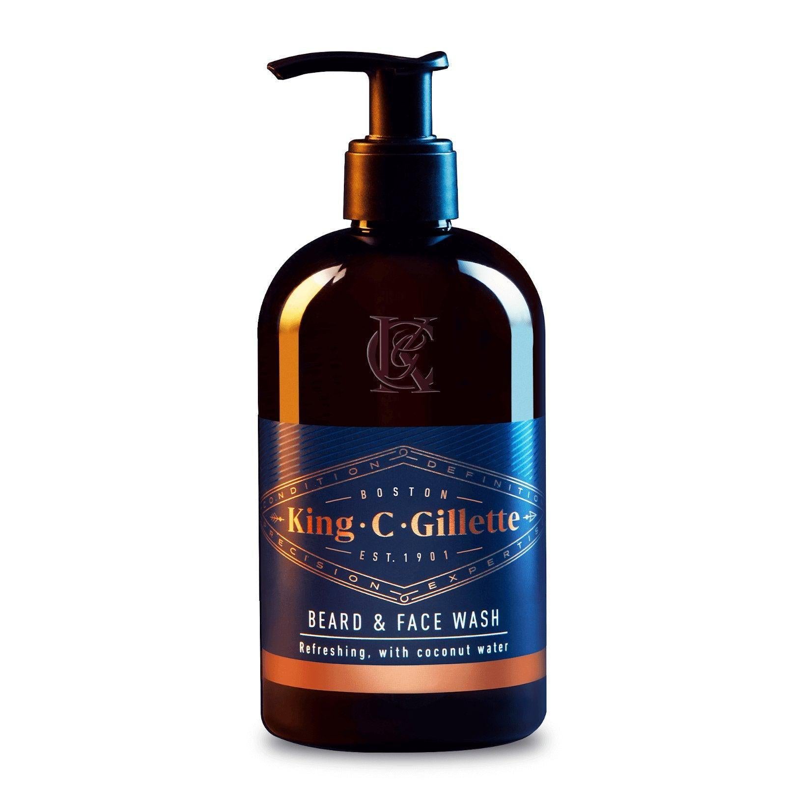 King C. Gillette Beard Shampoo and Face Wash - Removes Dirt and Oil - 350ml - Healthxpress.ie
