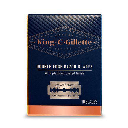 King C. Gillette Double Edge Razor Blades - Anti-Friction Coating - Pack of 10 - Healthxpress.ie