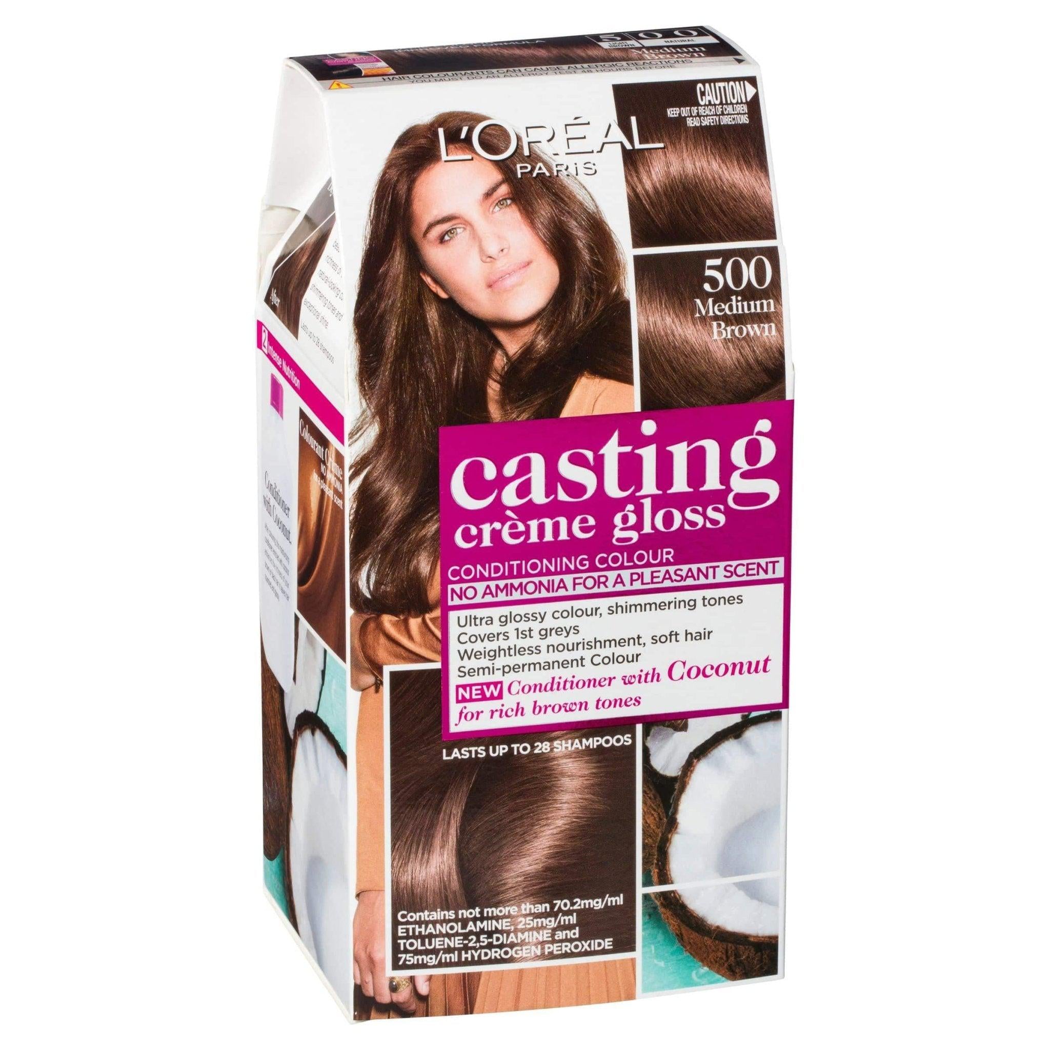 L'oreal Casting Creme Gloss Semi-Permanent Hair Color - Medium Brown 500 - Healthxpress.ie