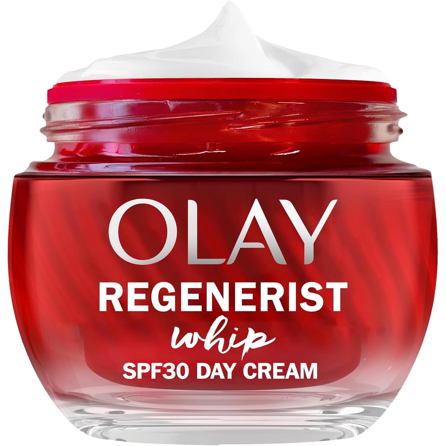 Olay Regenerist Whip Day Face Cream SPF30, Lightweight Anti-Wrinkle Firming Skincare Moisturiser 50ml