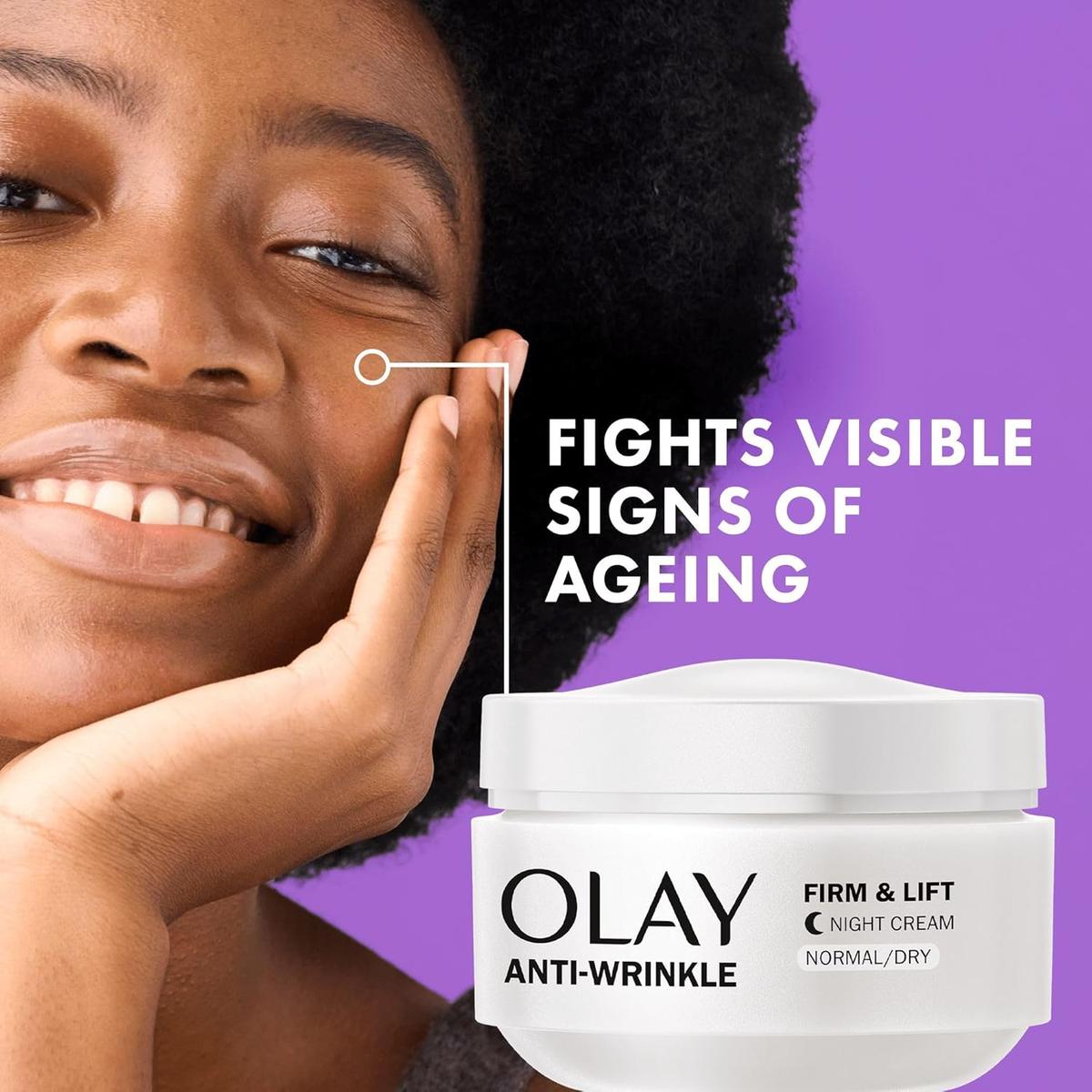 OLAY Anti-Wrinkle Firm & Lift Night Cream - Normal to Dry Skin - Healthxpress.ie