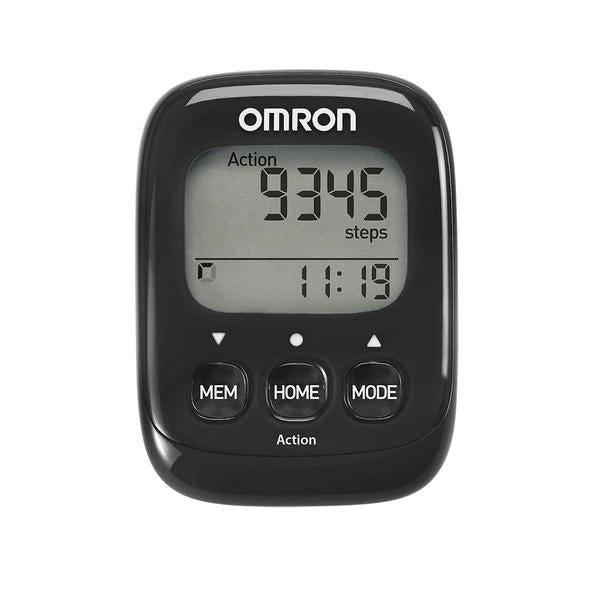 Omron HJ-325-EBK Walking Style IV Pedometer Step Counter - 3D Sensor - Black