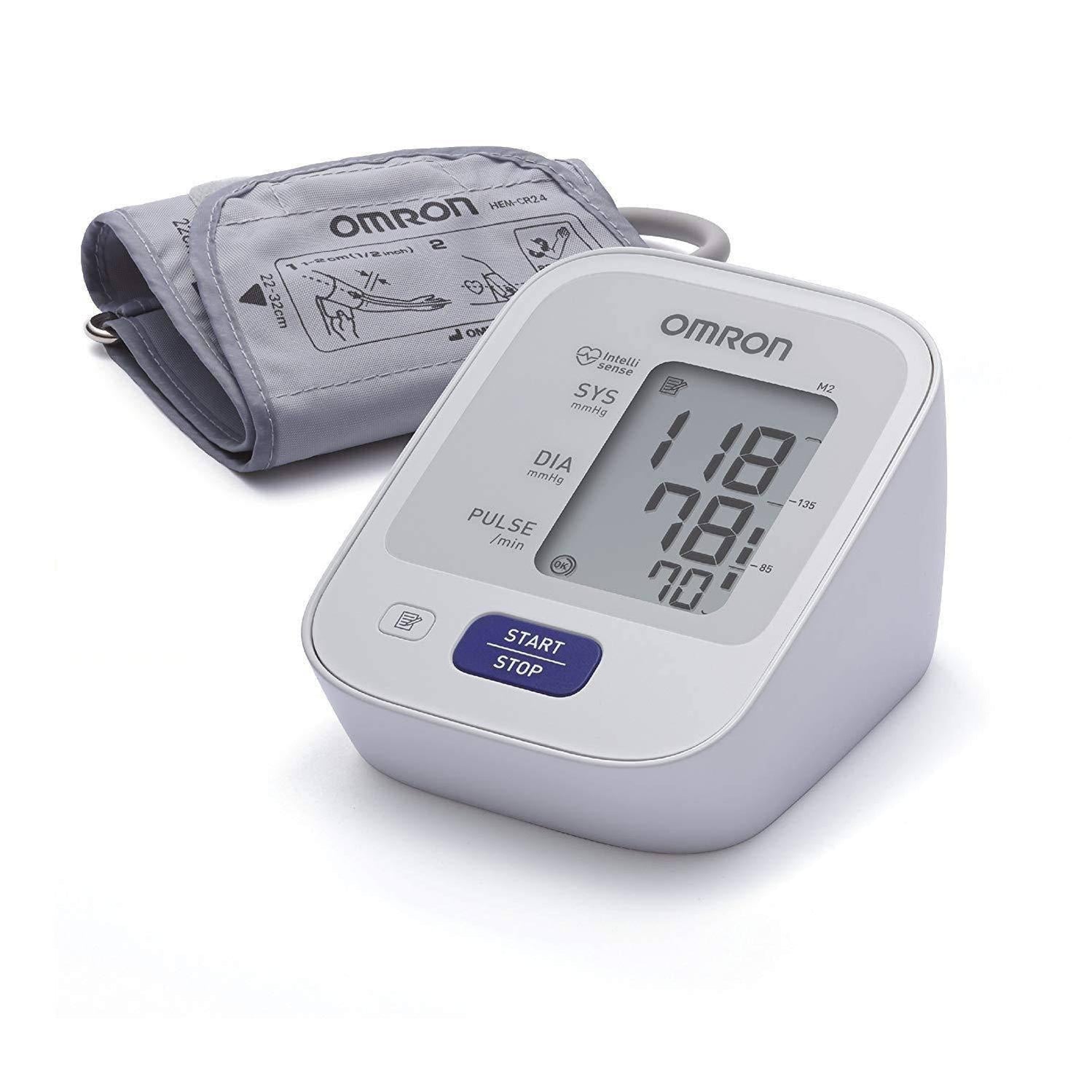 Omron M2 Classic Upper Arm Digital Blood Pressure Monitor - One Touch Operation - 22-32cm Cuff - Healthxpress.ie
