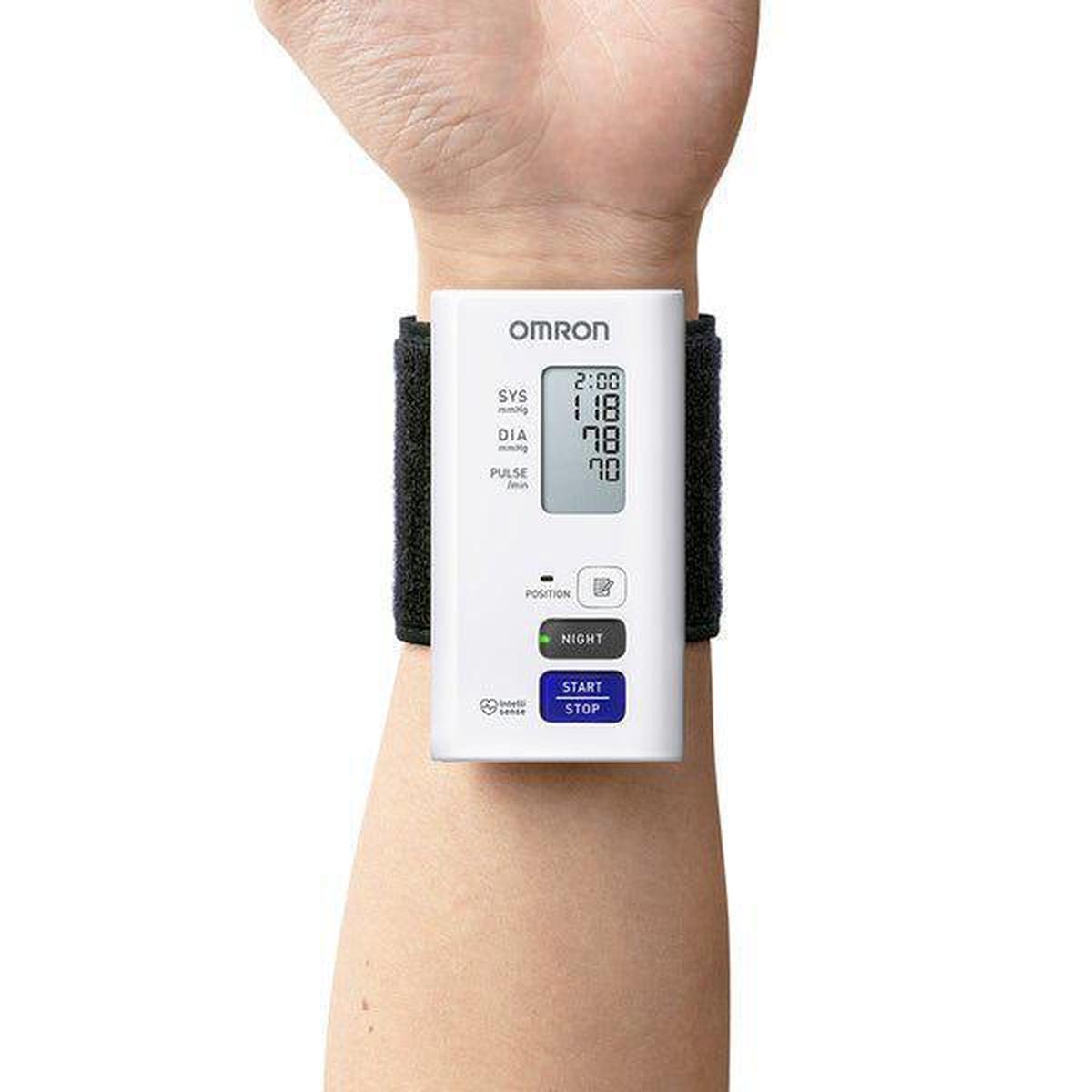 Omron Nightview Automatic Wrist Blood Pressure Monitor HEM-9601T-E3 - White - Healthxpress.ie