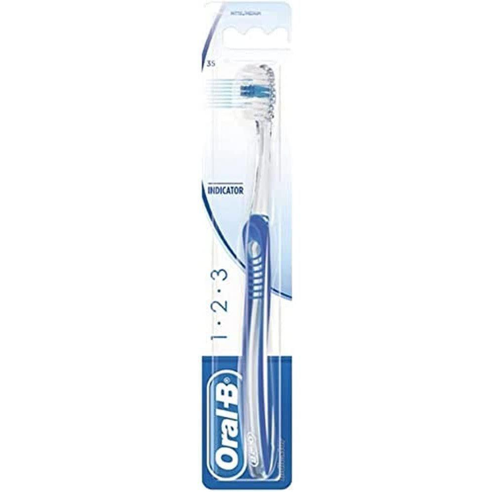 Oral-B 123 Indicator 35 Medium Toothbrush - Healthxpress.ie