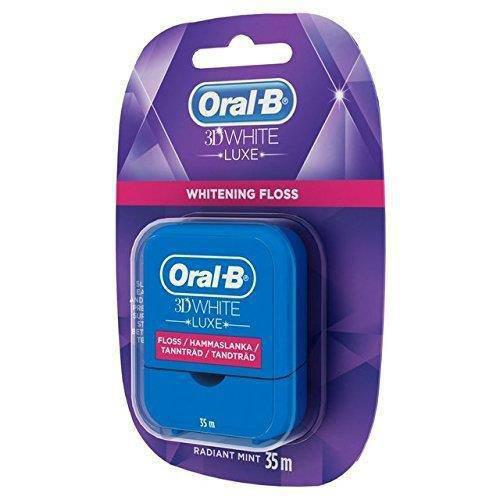 Oral-B 3D White Luxe Premium Dental Floss - Safe Whitening, Cool Mint - 35m - Healthxpress.ie