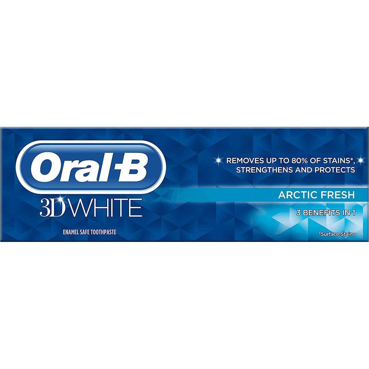 Oral-B 3D White Toothpaste, Arctic Fresh, 75ml - Clinically Proven - Healthxpress.ie