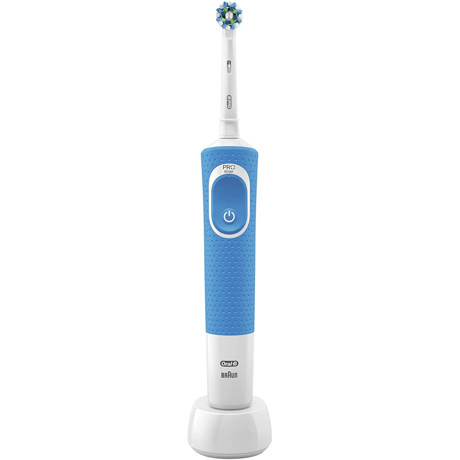 Oral-B Cross Action Vitality Rechargeable Toothbrush - with 2 Min Timer -Blue - Healthxpress.ie