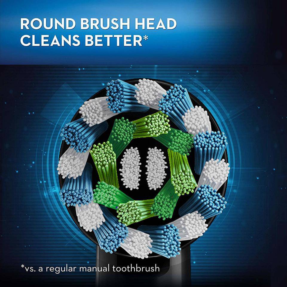 Oral-B Genius 8000 Electric Toothbrush - Round Brush Head - Black - Healthxpress.ie