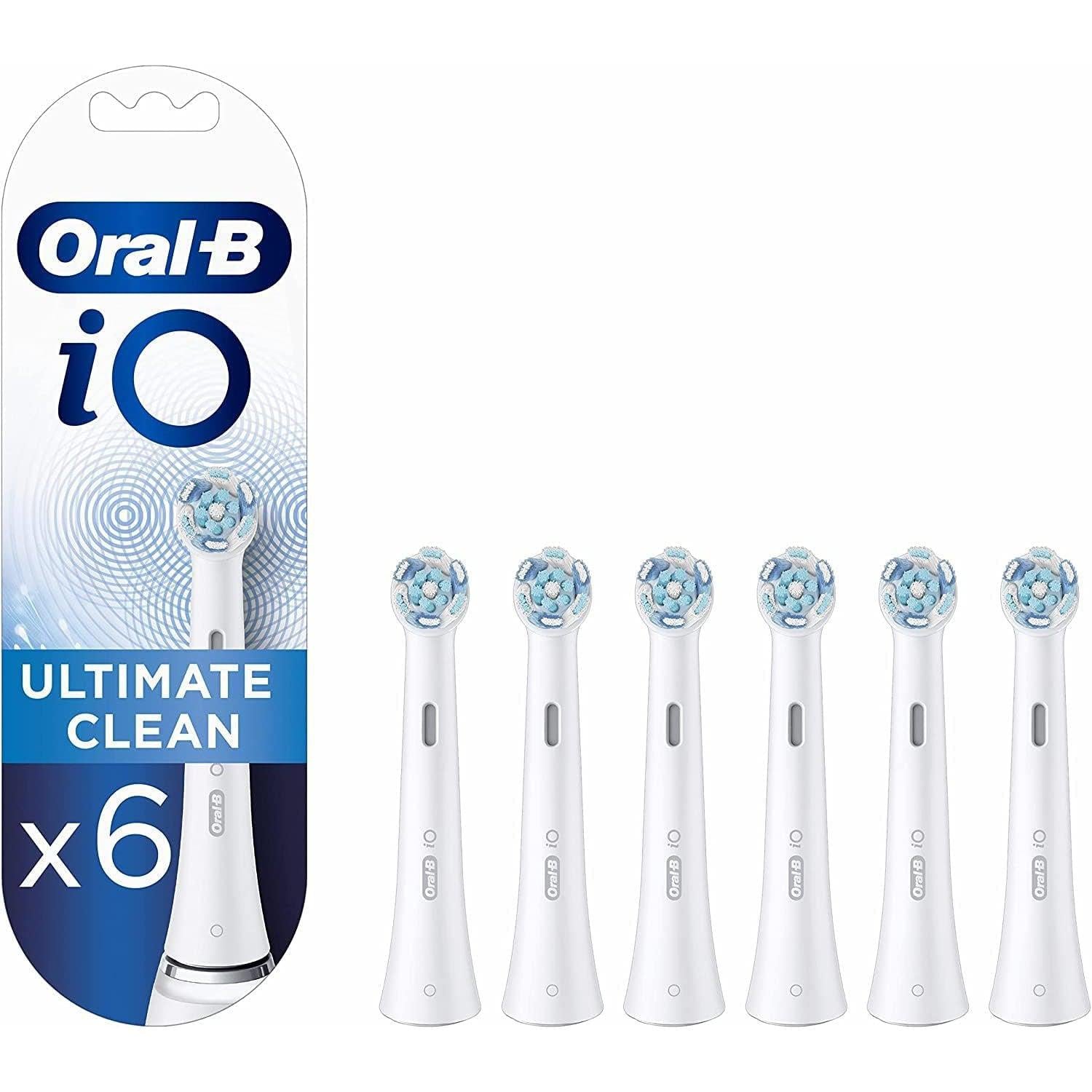 Oral-B iO 6pk Ultimate Clean Toothbrush Replacement Heads - White - Healthxpress.ie