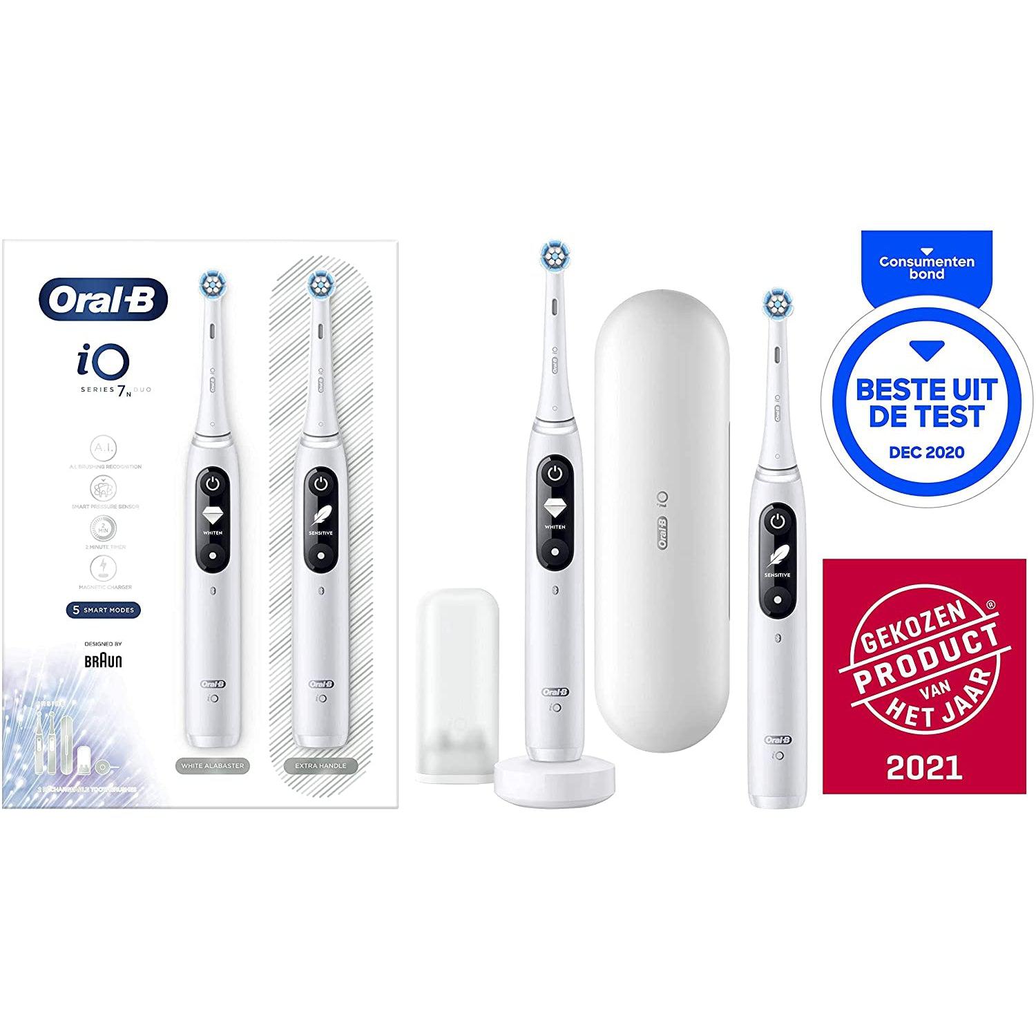 Oral-B iO 7 Twin Pack Electric Toothbrush, with Revolutionary Magnetic Technology - Healthxpress.ie