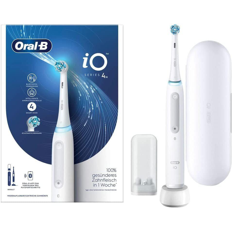 Oral-B iO4 Electric Toothbrush with Revolutionary iO Technology, White with Travel Case - Healthxpress.ie