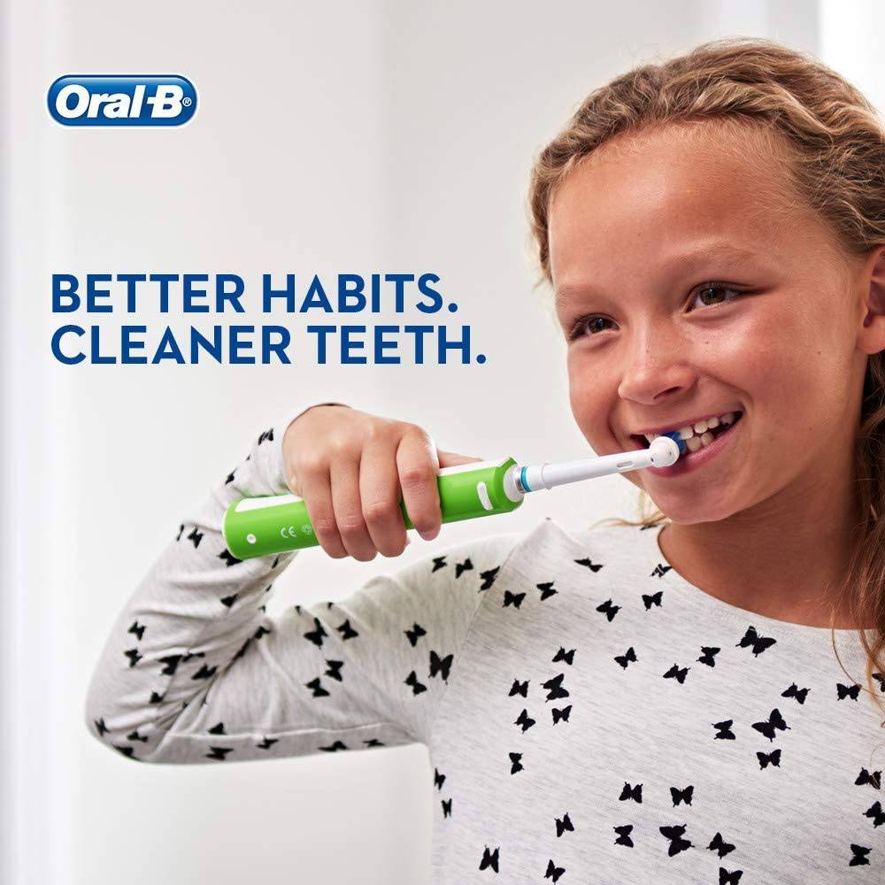 Oral-B Power Handle Junior Electric Toothbrush - Extra Soft Bristles - Green - Healthxpress.ie