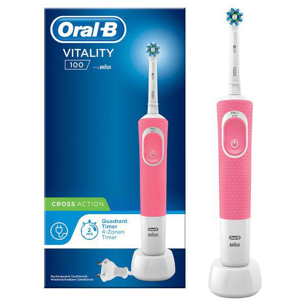 Oral-B Power Handle Vitality Plus White and Clean Original Toothbrush - Pink
