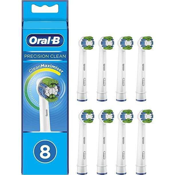 Oral-B Precision Clean 8pk Replacement Brush Heads - Round Brush Head - with CleanMaximiser Technology - Healthxpress.ie