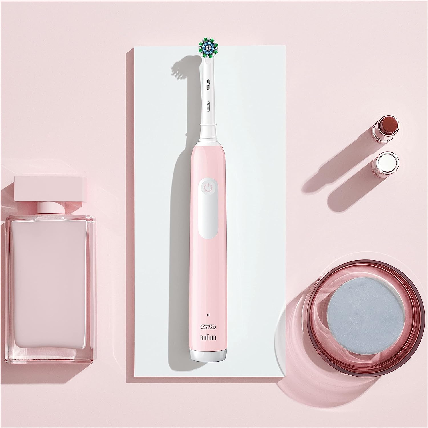 Oral-B Pro 1 Electric Toothbrush With 3D Cleaning, 1 Toothbrush Head & Travel Case, Gum Pressure Control, -Pink - Healthxpress.ie