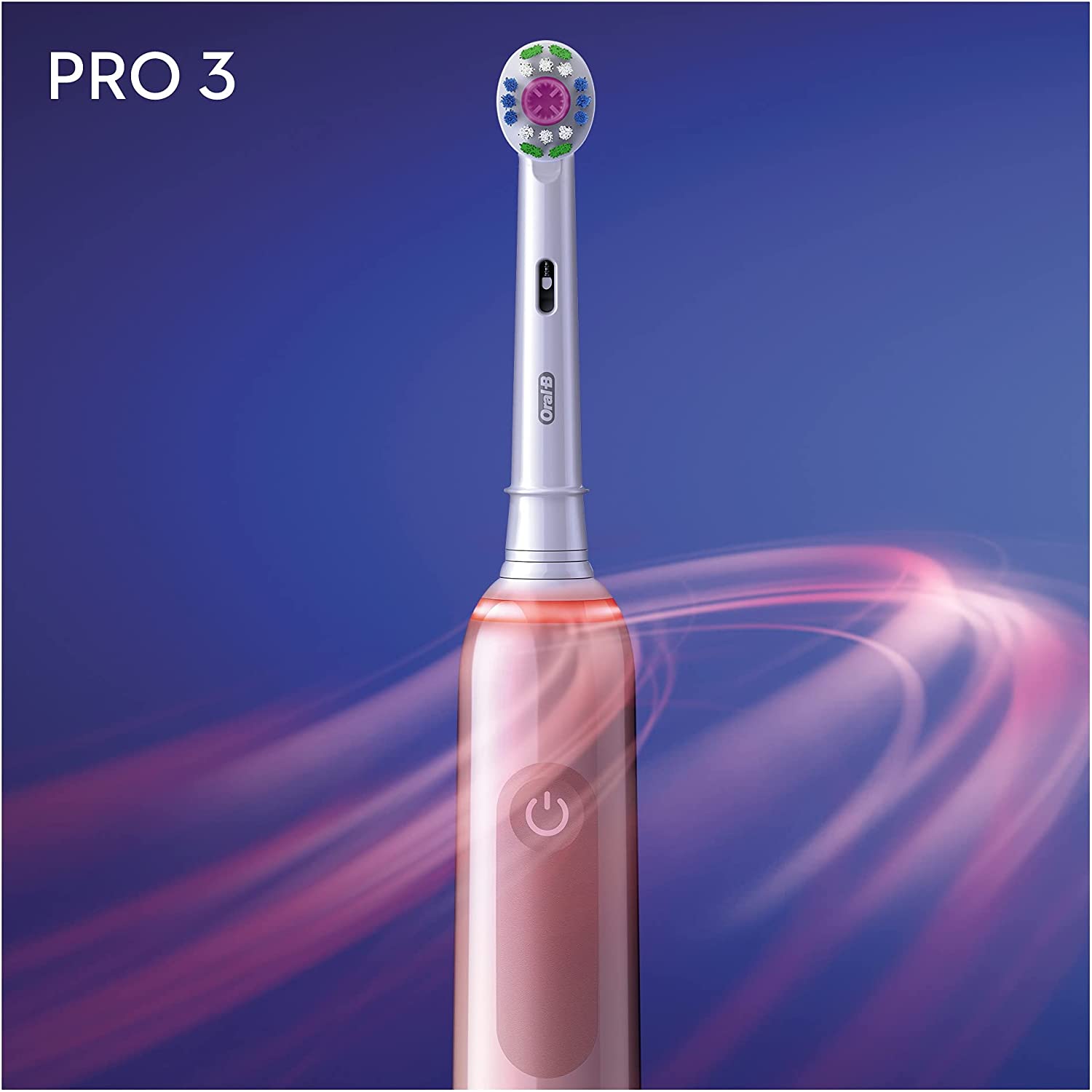 Oral-B Pro 3 - 3000 - Pink Electric Toothbrush, 1 Handle with Visible Pressure Sensor, 1 Toothbrush Head, Designed By Braun - Healthxpress.ie