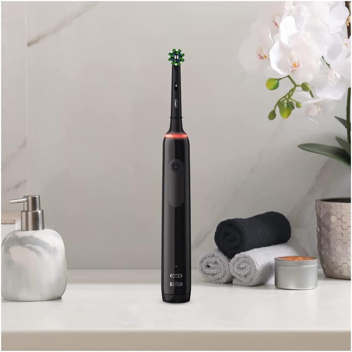 Oral-B Pro 3 - 3900 - Set of 2 Electric Toothbrushes Black, 2 Handles with Visible Pressure Sensor, 2 Toothbrush Heads - Healthxpress.ie
