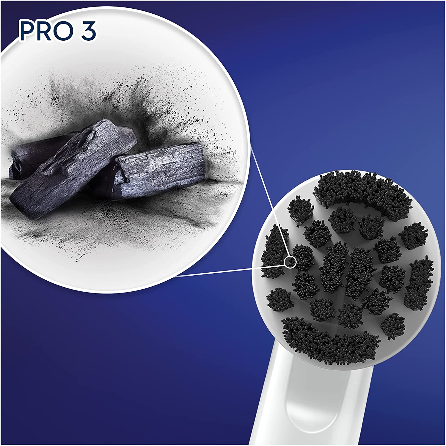 Oral-B Pure Clean Charcoal Toothbrush Heads 3 Pack - Healthxpress.ie